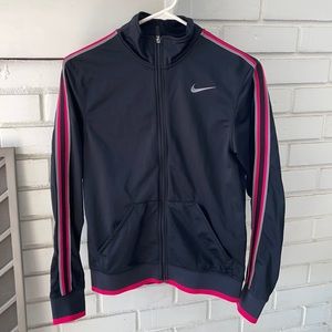 Nike Black and Pink Retro Track Jacket